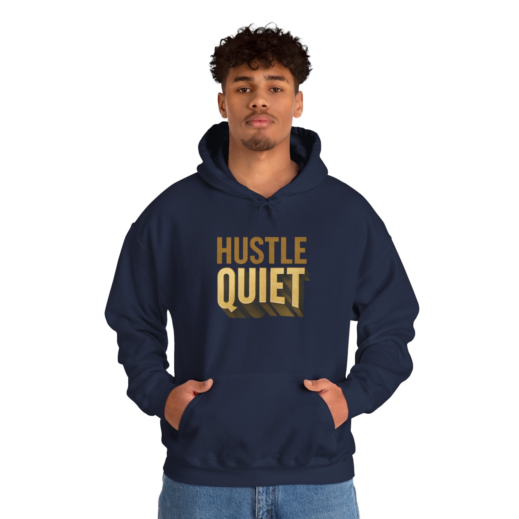 Unisex Heavy Blend Hustle Quiet Echo Loud Hoodie, Motivational Sweatshirt, Cozy Gift for Him or Her, Inspirational Apparel, [...]