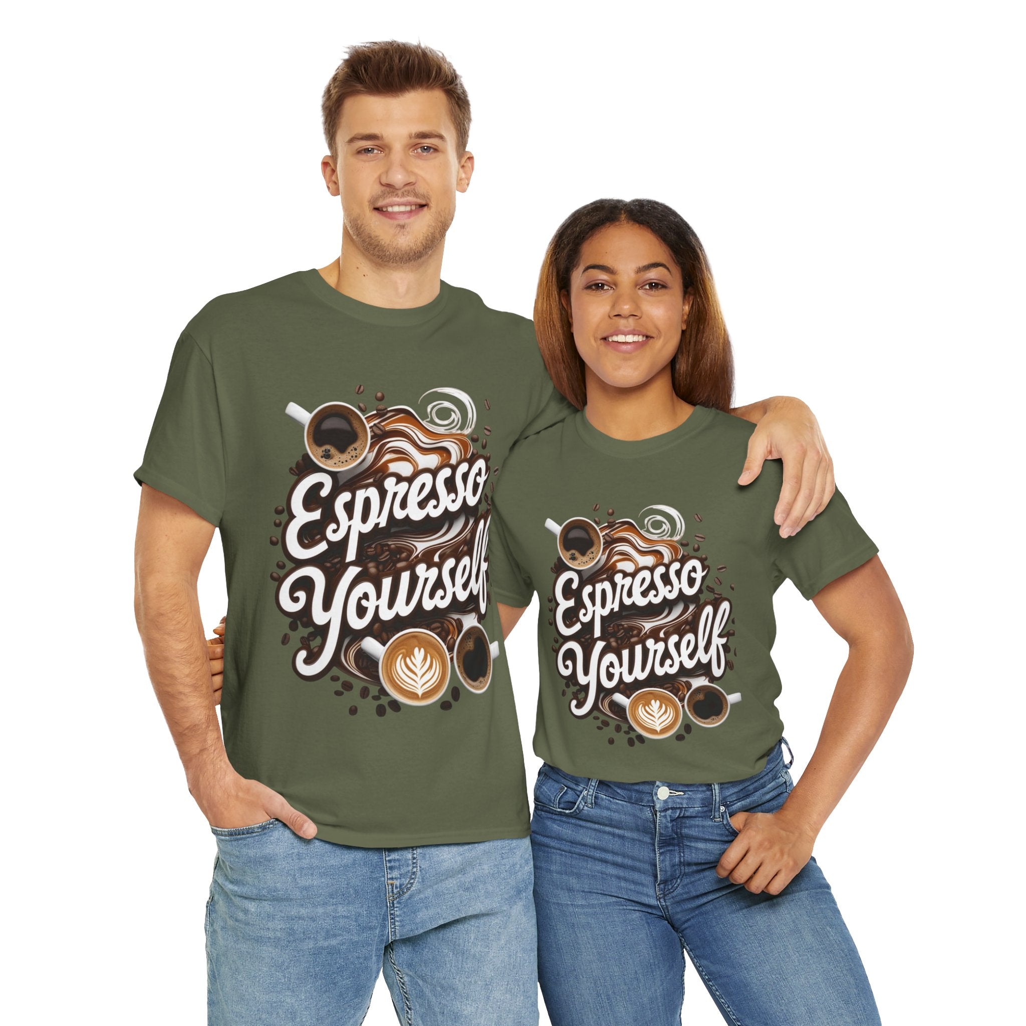 Espresso Yourself Coffee Lover T-Shirt | Funny Barista Shirt | Caffeine Humor Tee | Gift for Coffee Drinkers