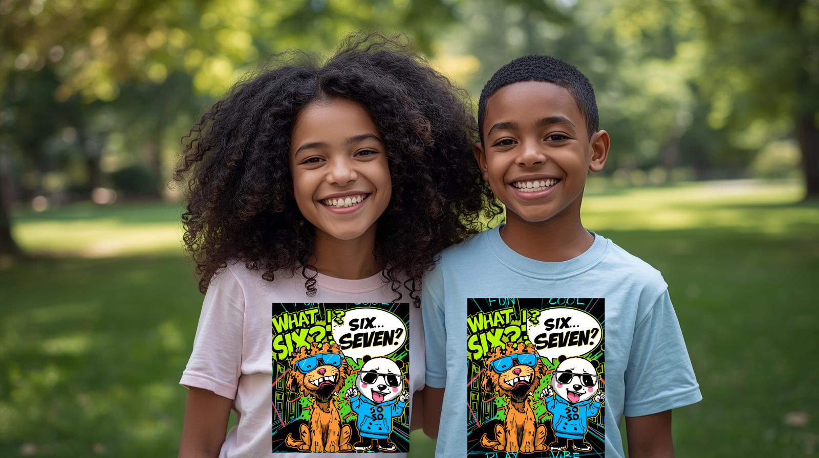Viral Cute Six Seven Graphic Tee Shirt  - Fun Fashion for Children