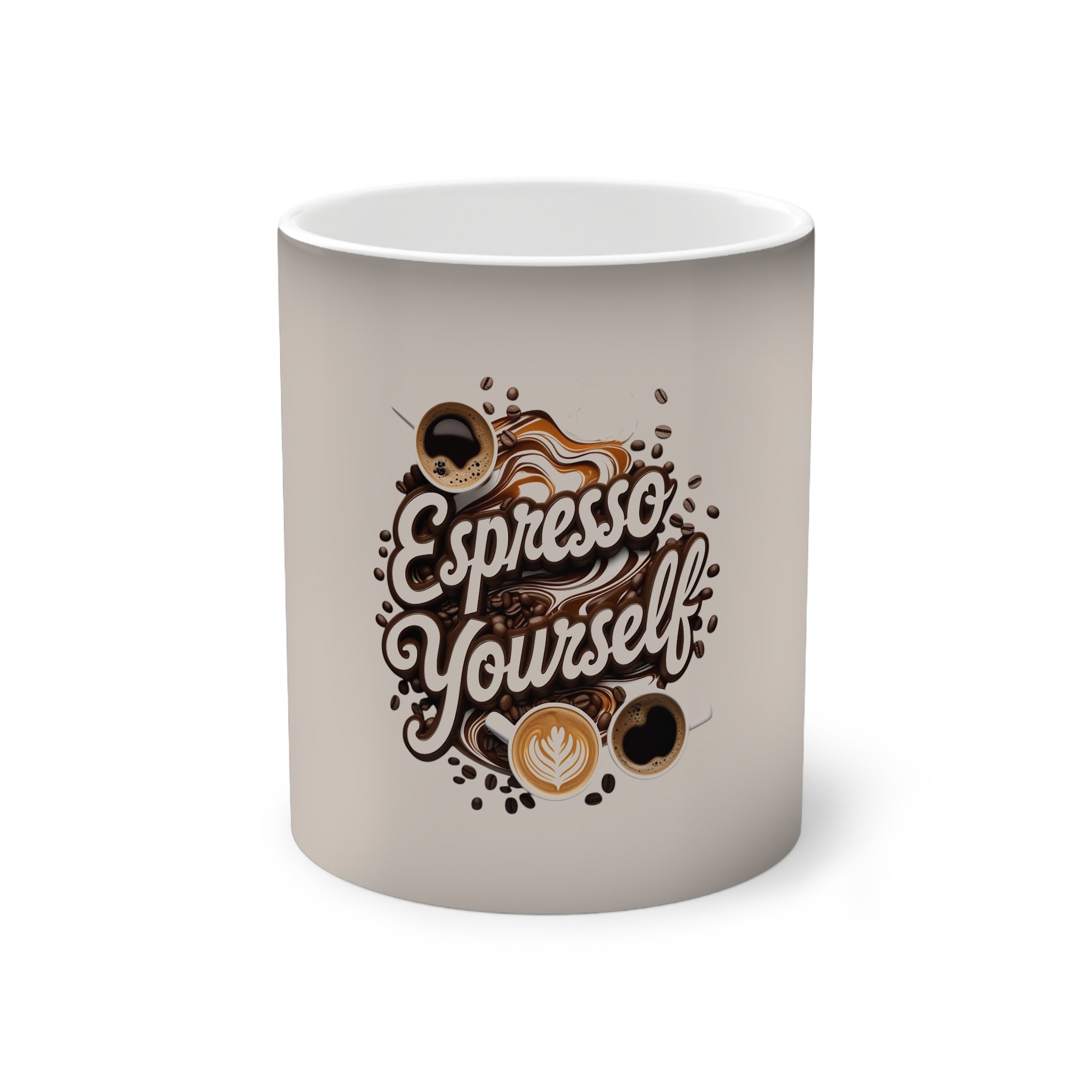 Coffee Lover Gift – Espresso Yourself Mug, Funny Quote Cup for Coffee Drinkers & Baristas